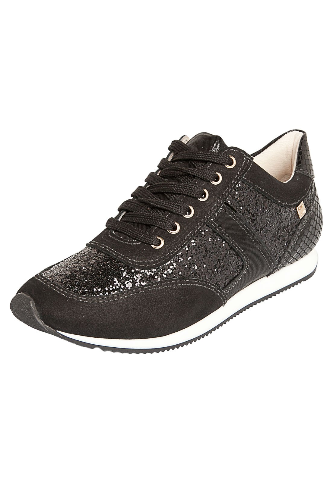 tenis feminino preto com glitter